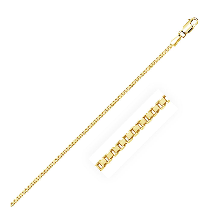 10k Yellow Gold Classic Box Chain 1.4mm Polair