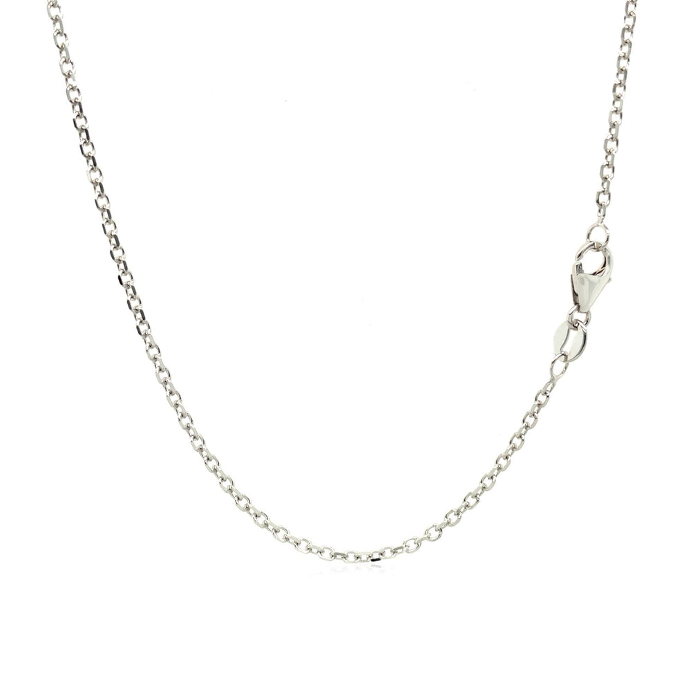 14k White Gold Adjustable Cable Chain 1.5mm Polair