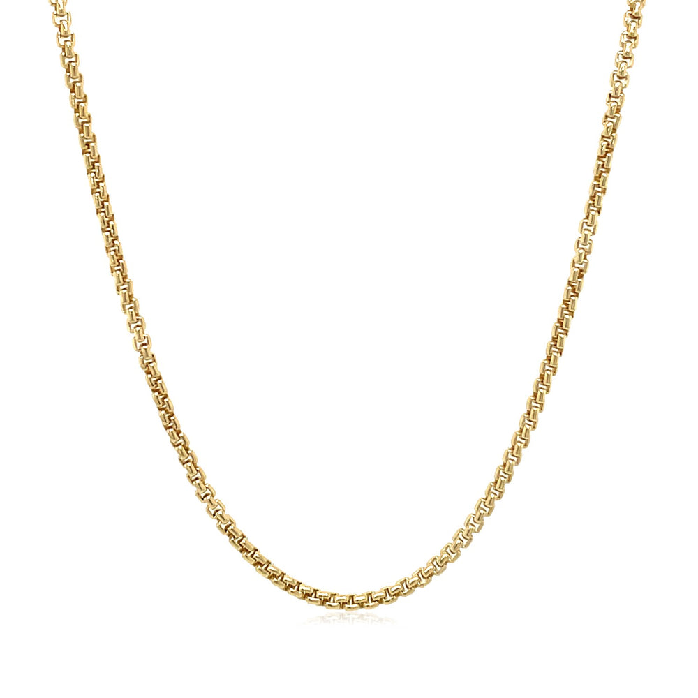 14k Yellow Gold Solid Round Box Chain 1.6 mm Polair