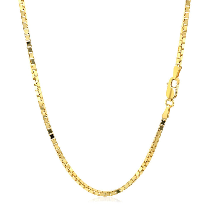 1.6mm 14K Yellow Gold Classic Box Chain Polair